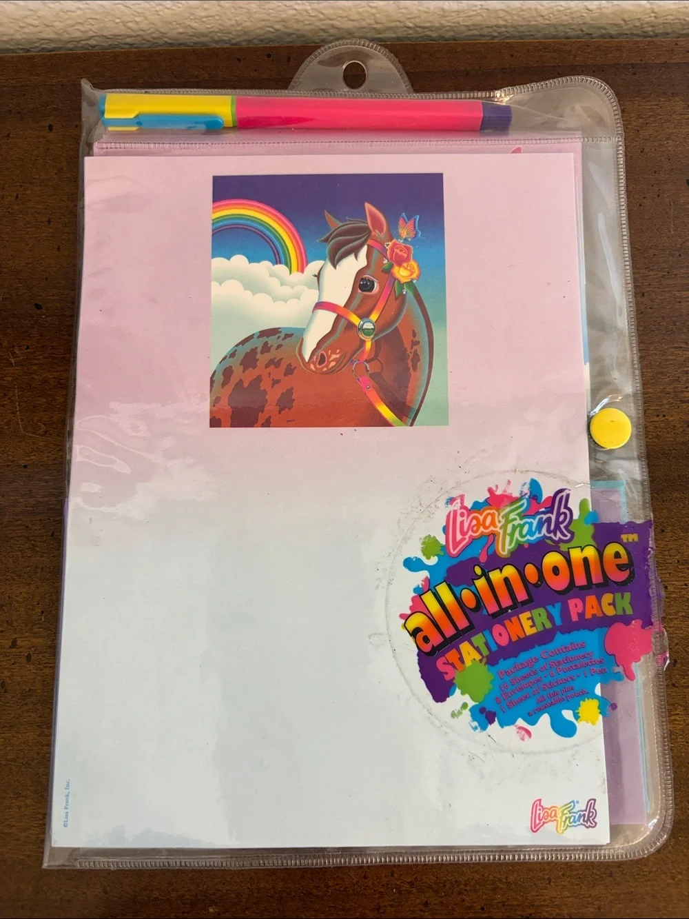 Vintage Lisa Frank Rainbow Horse All In One Stationery Pack Y2K Millenial